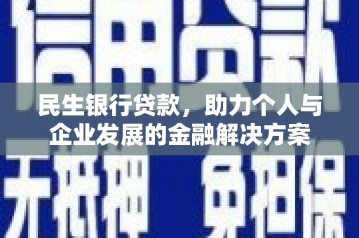 金寨民生银行贷款，助力个人与企业发展的金融解决方案