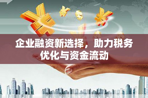 金寨企业融资新选择，助力税务优化与资金流动