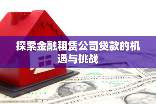 金寨探索金融租赁公司贷款的机遇与挑战