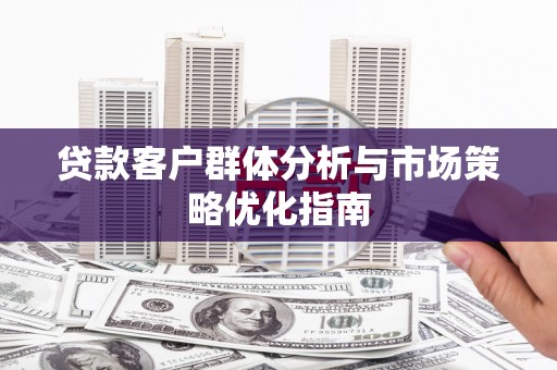金寨贷款客户群体分析与市场策略优化指南