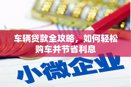 金寨车辆贷款全攻略，如何轻松购车并节省利息