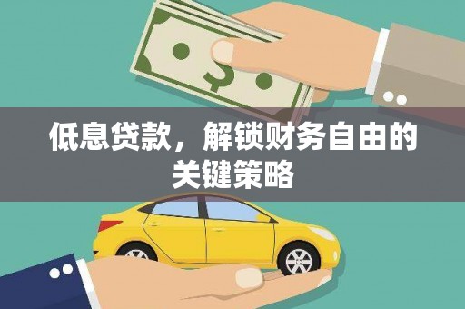 金寨低息贷款，解锁财务自由的关键策略