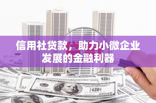 金寨信用社贷款，助力小微企业发展的金融利器