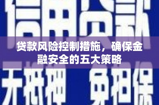 金寨贷款风险控制措施，确保金融安全的五大策略