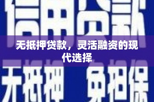 金寨无抵押贷款，灵活融资的现代选择