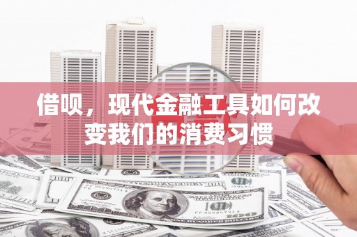 金寨借呗，现代金融工具如何改变我们的消费习惯