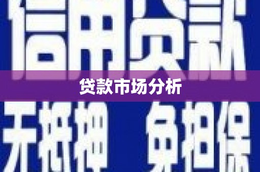 金寨贷款市场分析
