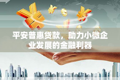 金寨平安普惠贷款，助力小微企业发展的金融利器