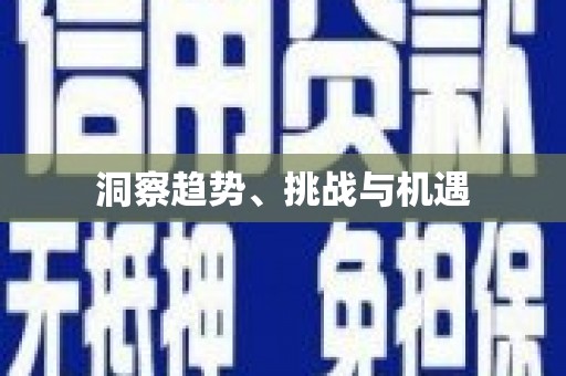 金寨洞察趋势、挑战与机遇