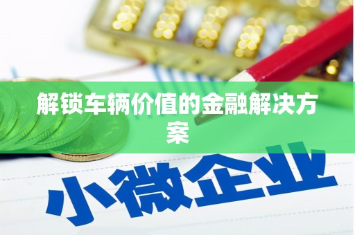 金寨解锁车辆价值的金融解决方案