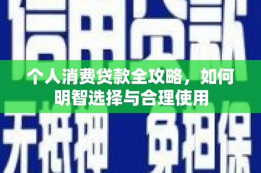 金寨个人消费贷款全攻略，如何明智选择与合理使用