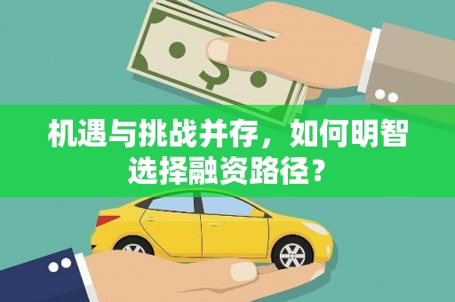 金寨机遇与挑战并存，如何明智选择融资路径？
