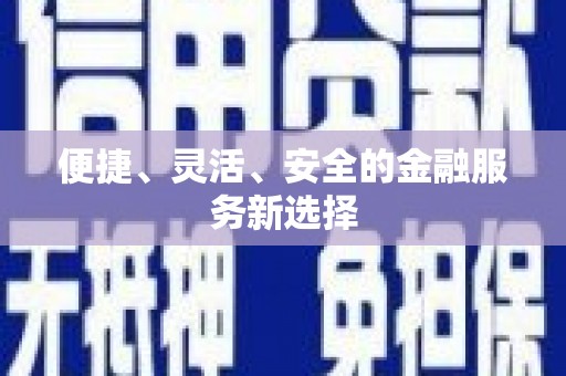 金寨便捷、灵活、安全的金融服务新选择