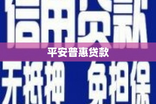 金寨平安普惠贷款